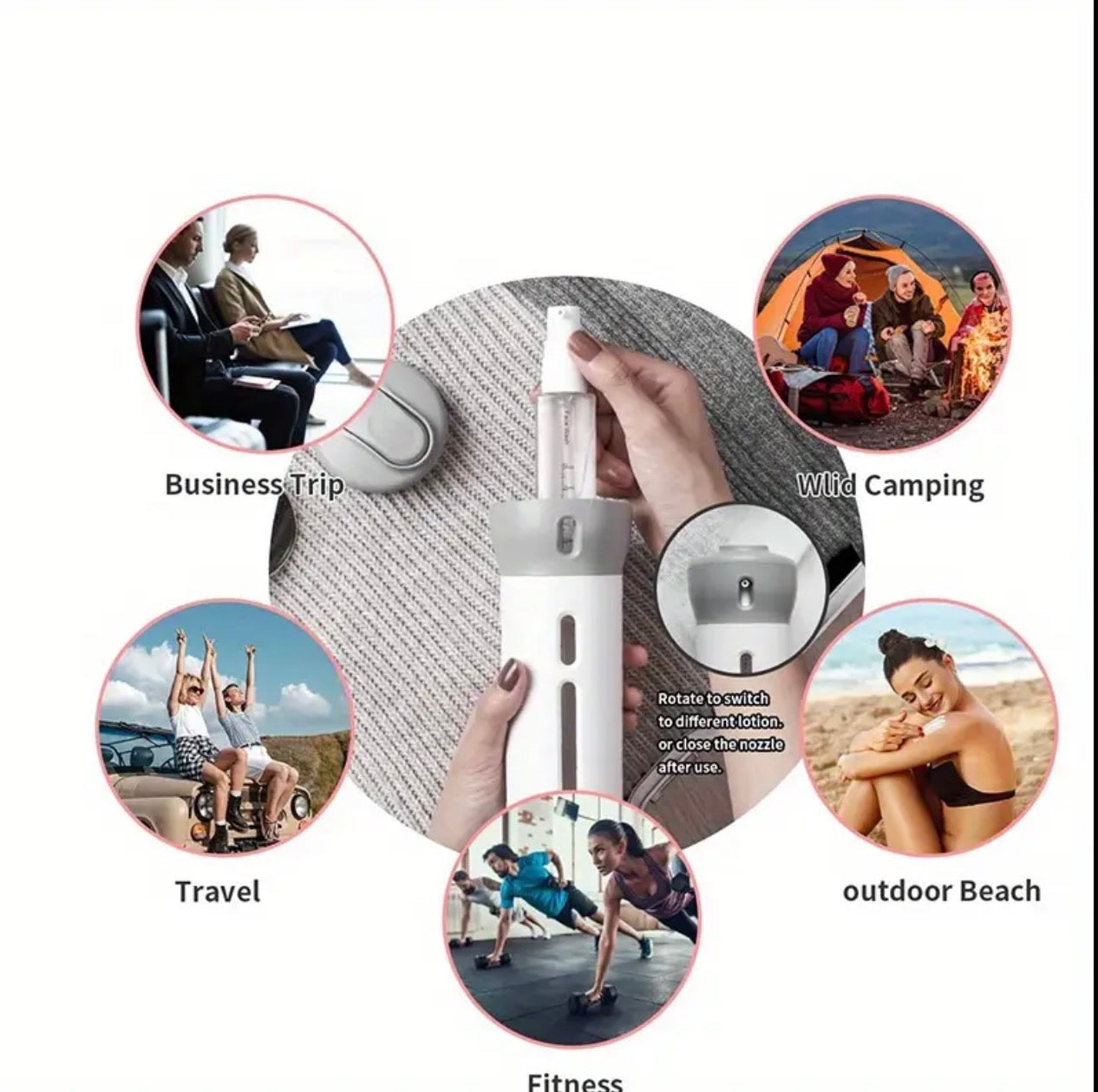 4-in-1 Refillable Travel Dispenser bottle