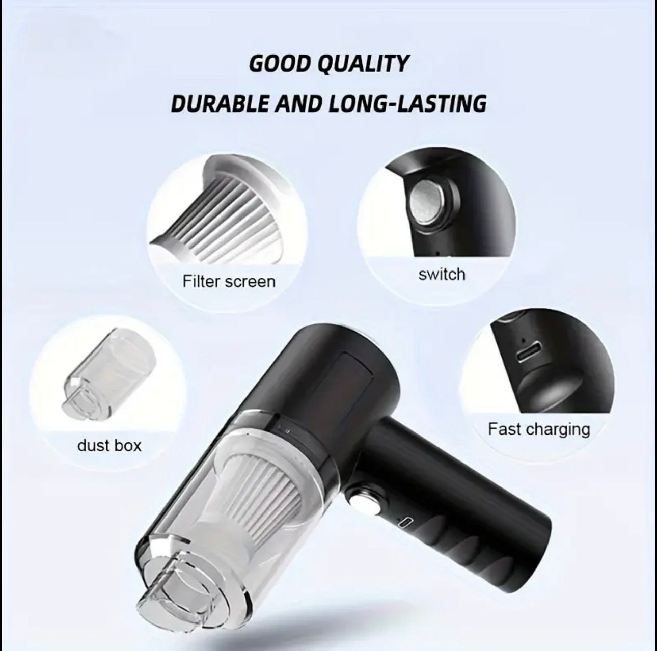 Portable wireless Vacuum