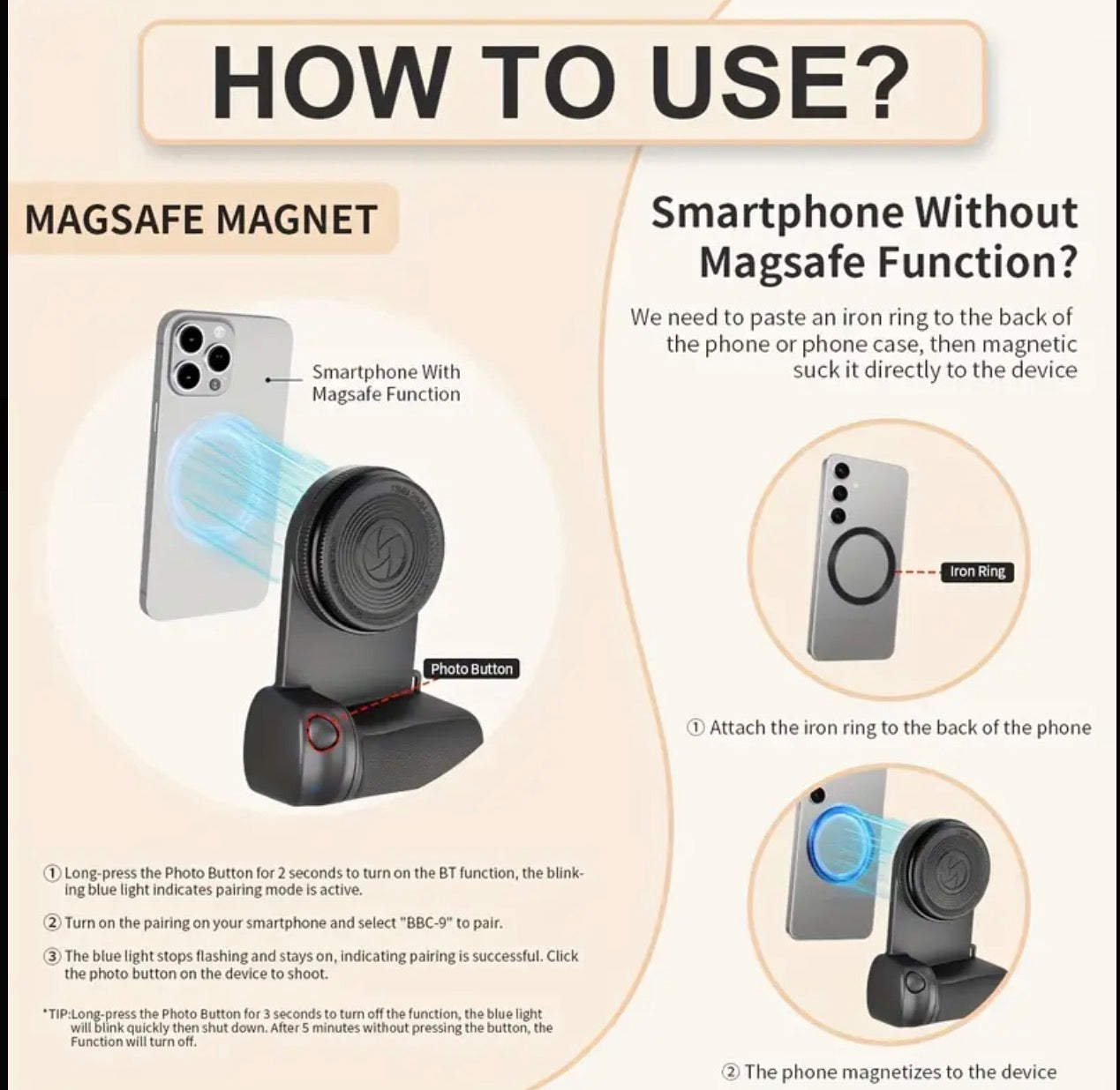 Phone Magnetic Bt camera