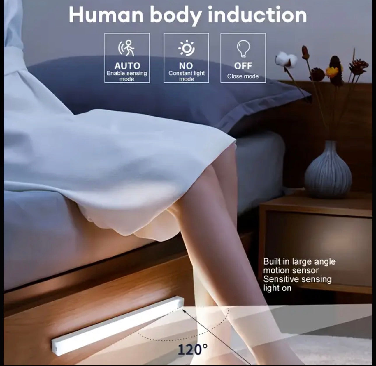 6 led rechargeable motion sensor lights