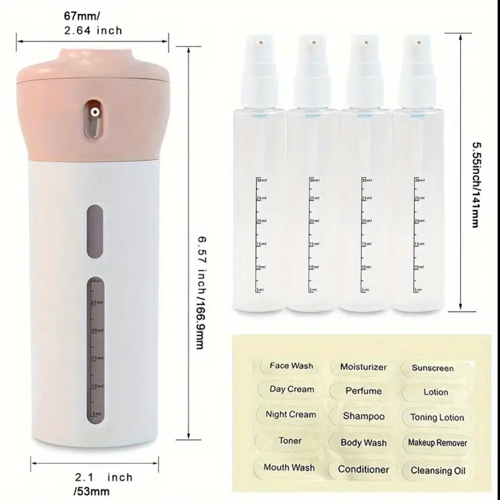 4-in-1 Refillable Travel Dispenser bottle