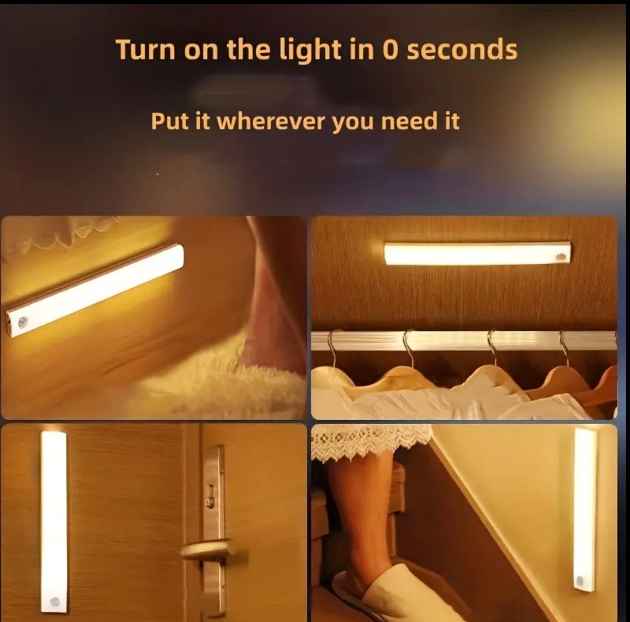 6 led rechargeable motion sensor lights