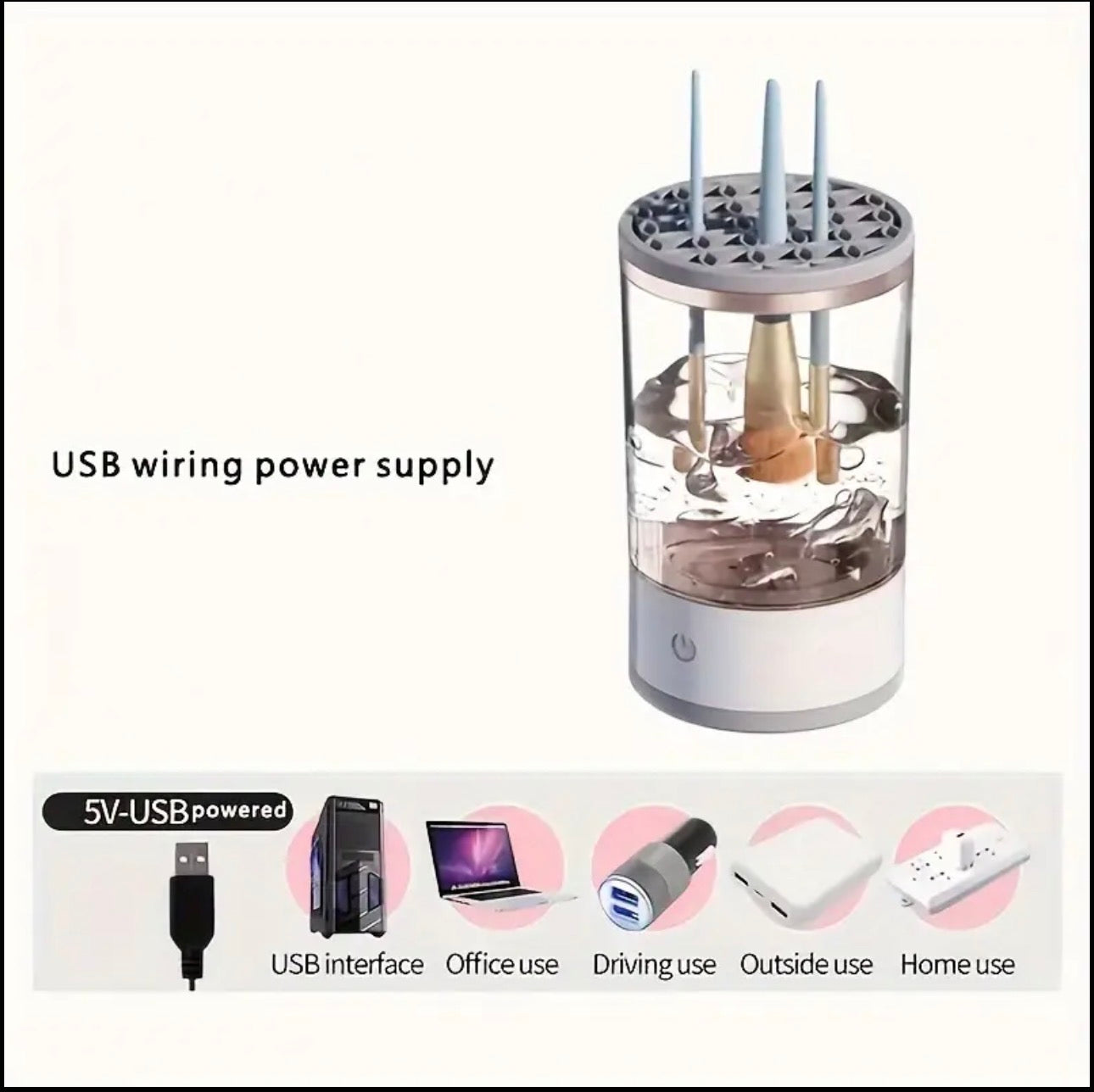 Electrical makeup Brush washer