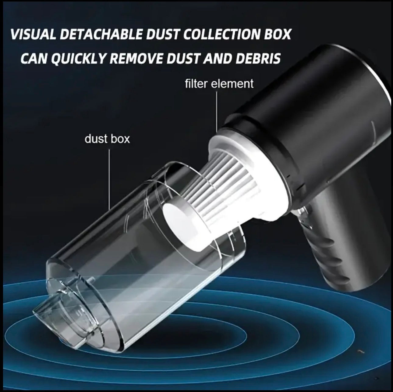 Portable wireless Vacuum