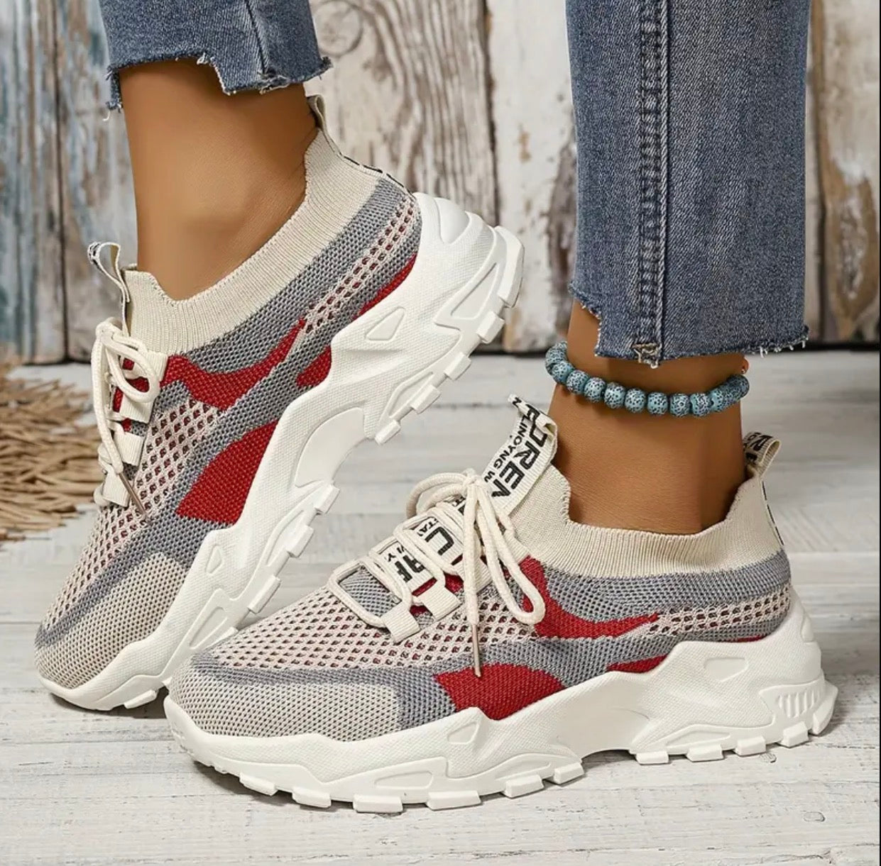 Female trendy sneakers