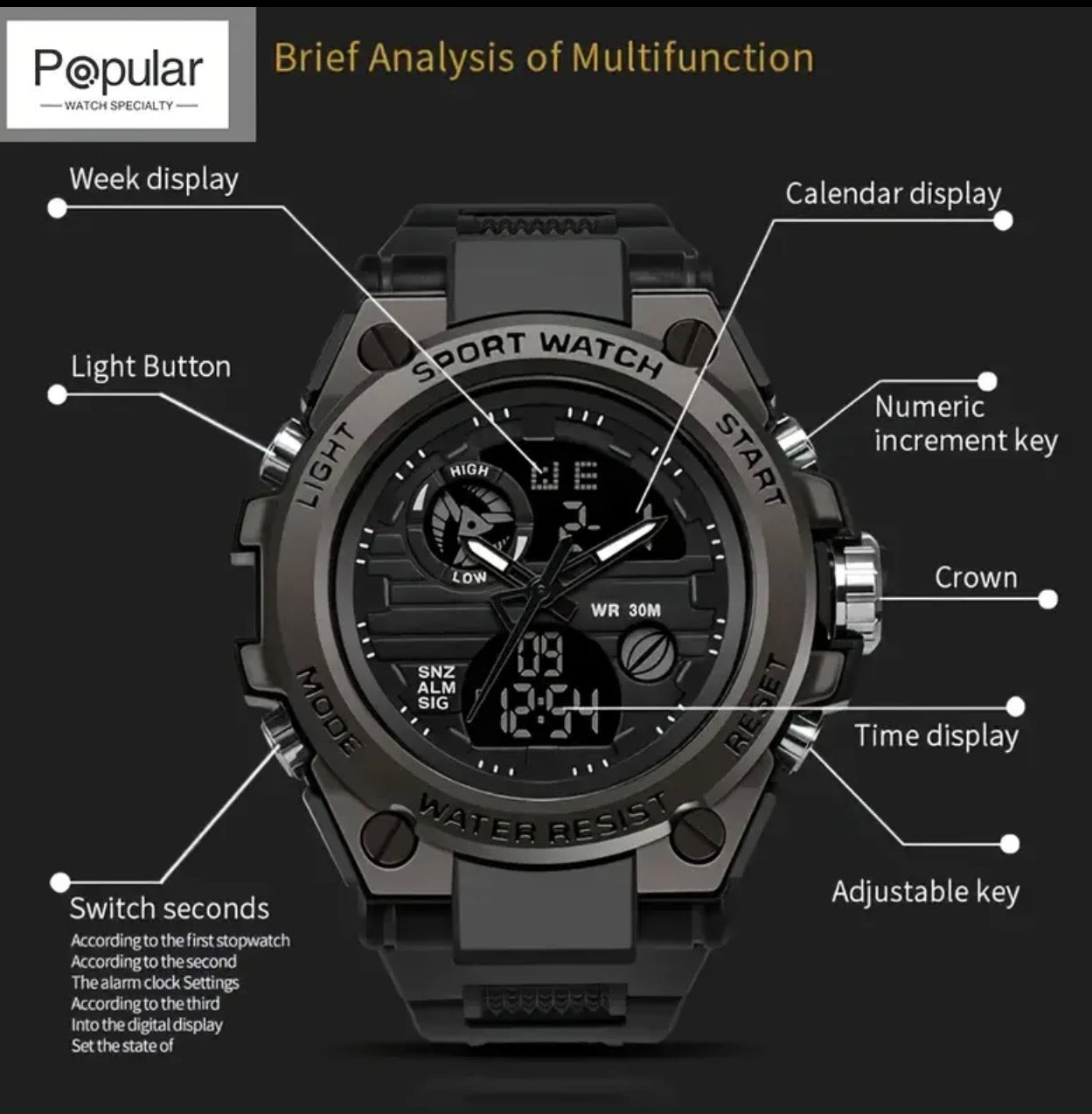 Male sports watch’s
